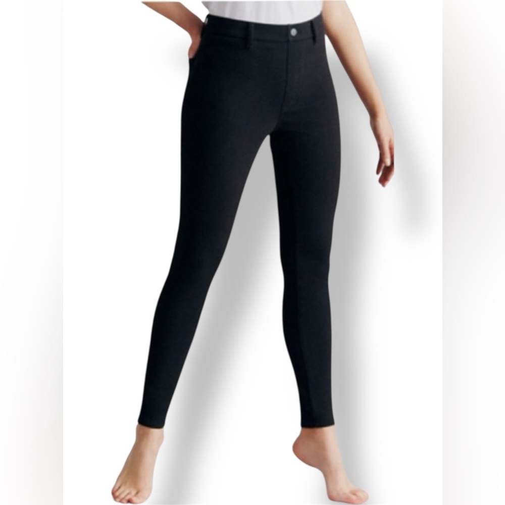 RALPH LAUREN Black Label 5 Pickets Soft Jersey Skinny Pants Trousers Black Sz M